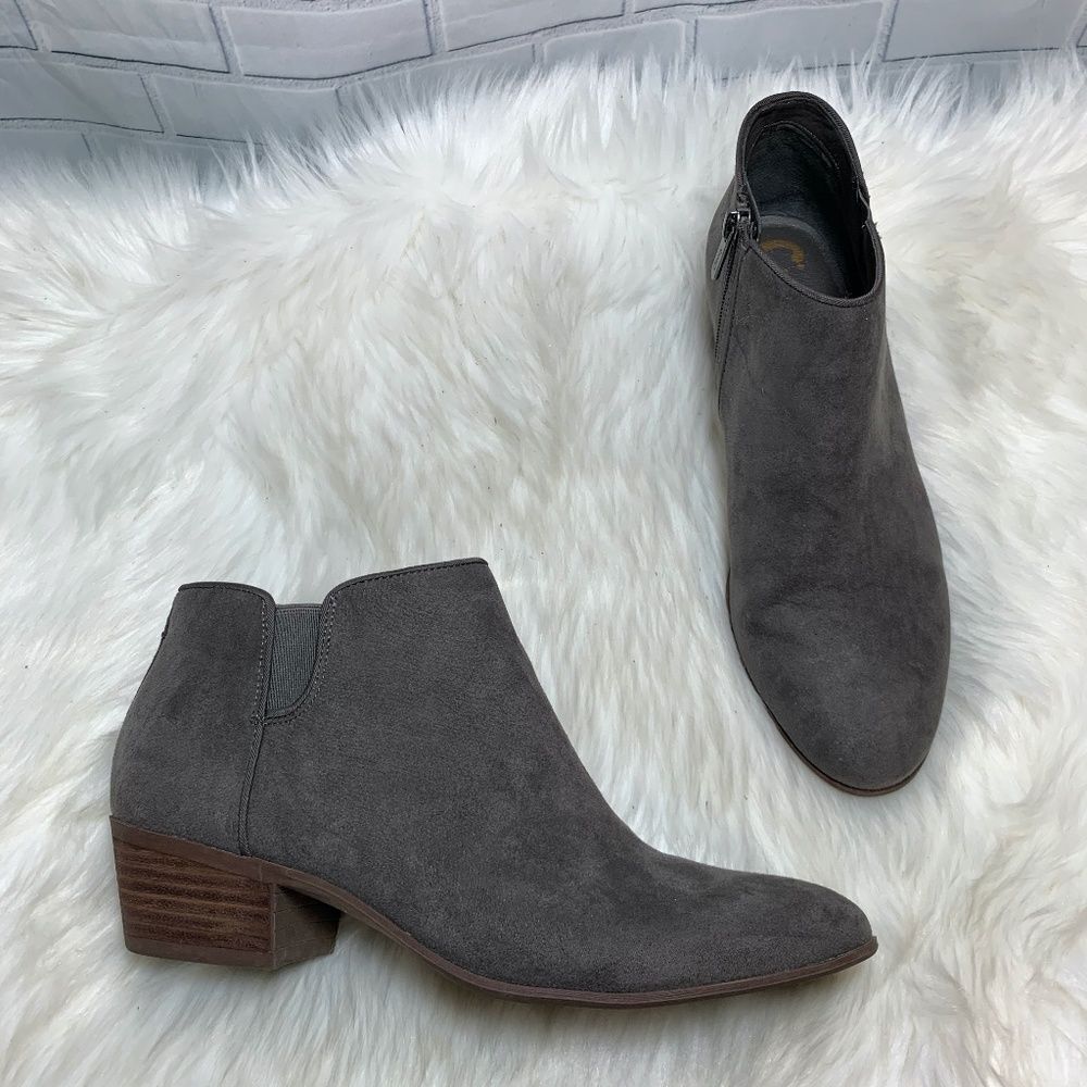 Circus By Sam Edelman Grey Suede Booties Size 9‎